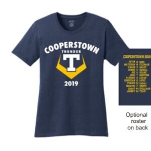 Ladies Cotton Tee - Optional Roster on Back