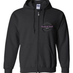 Black Full-Zip Hooded Sweatshirt