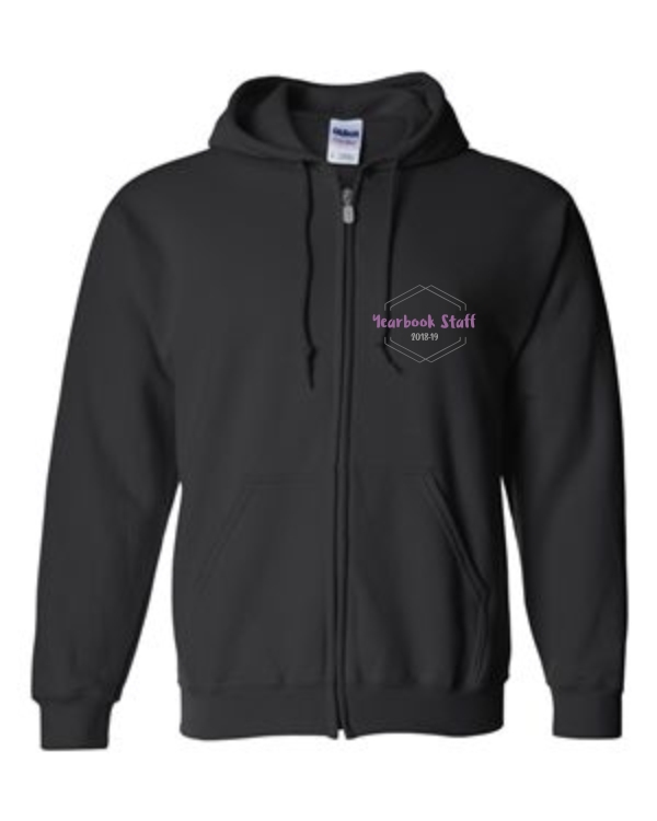 Black Full-Zip Hooded Sweatshirt