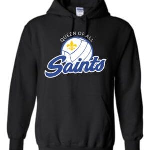 Black Hooded Volleyball Sweatshirt