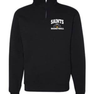 Black 1/4 Zip Basketball Sweatshirt