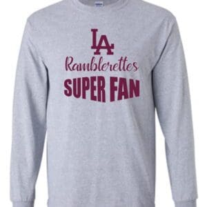 Grey Super Fan Long-Sleeve Tee