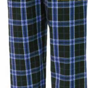 Royal/Black Plaid Flannel Pants