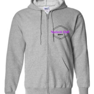 Grey Full-Zip Hooded Sweatshirt