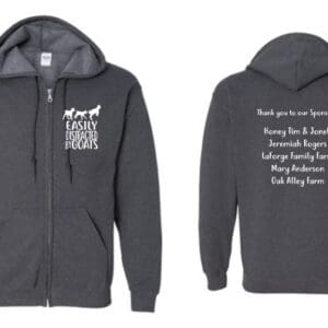 Grey Adult Full-Zip Sweatshirt