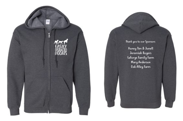 Grey Adult Full-Zip Sweatshirt