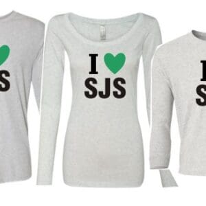 SJS Grey Triblend Long-Sleeve Tee - Choice of Youth, Ladies or Unisex Fit