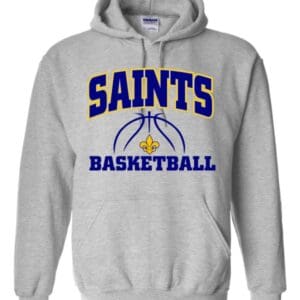 Sport Grey Hooded Basketball Sweatshirt