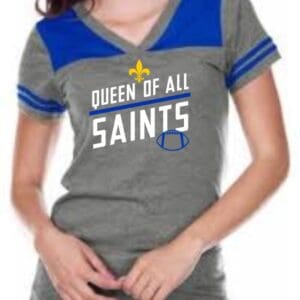 Little Girls / Girls / Ladies V-Neck Football Tee