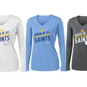 Ladies Volleyball Long-Sleeve Performance V-Neck - Choice of Color