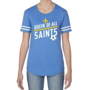 Ladies Striped Sleeve Soccer Tee