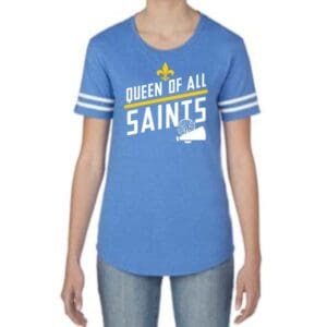 Ladies Cheer Striped Sleeve Tee