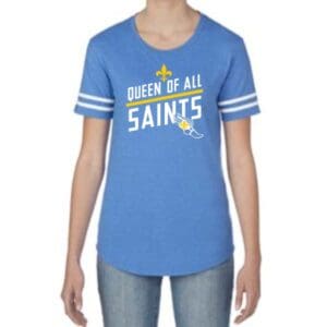 Ladies Cross Country Striped Sleeve Tee