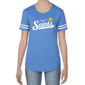 Ladies Striped Sleeve Tee
