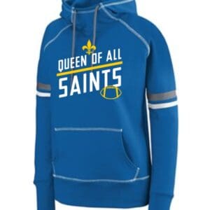 Girls/Ladies Football Striped Sleeve Hoodie