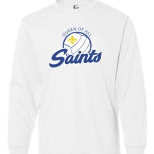 White Long-Sleeve Volleyball Tee
