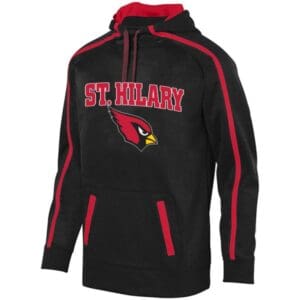 Black/Red Performance Hooded Sweatshirt