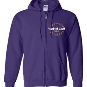 Purple Full-Zip Hooded Sweatshirt