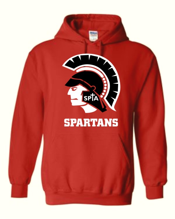 Red Hooded Sweatshirt - Regular or Glitter Print