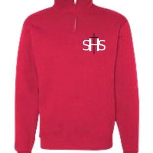 Red Quarter-Zip Pullover