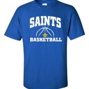 Blue Performance Short-Sleeve Basketball Tee