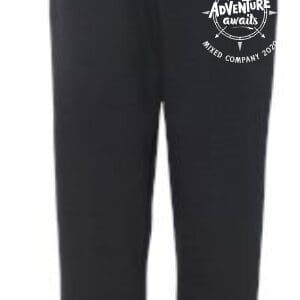 Black Open Bottom Sweatpants